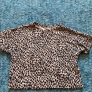 Banana Republic Cheetah Cozy Slub Tee - Small